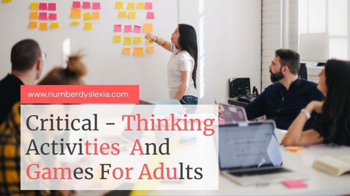 Games for enhancing critical thinking in adults